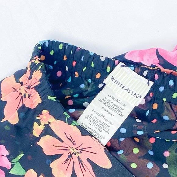 White Stag Reversible Skirt Spring Floral Polka-Dot Comfy Light Weight Womens - Picture 11 of 11